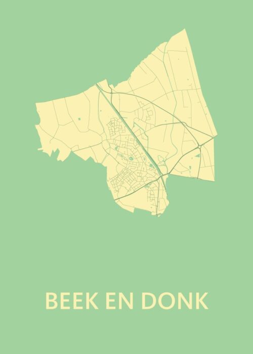 Beek en Donk Spring Stadskaart Poster Kopen