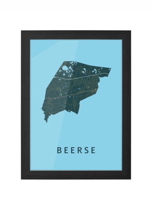 Beerse Azure Ingelijst in Zwart lijst Kopen | Kunst in Kaart