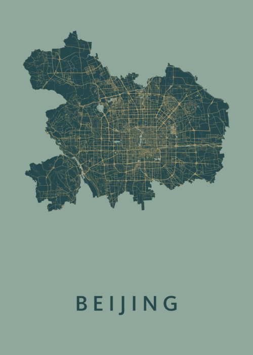 Beijing Stadskaart poster Amazon
