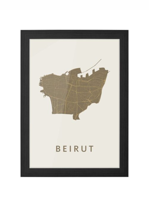Beirut Gold Ingelijst in Zwart lijst Kopen | Kunst in Kaart