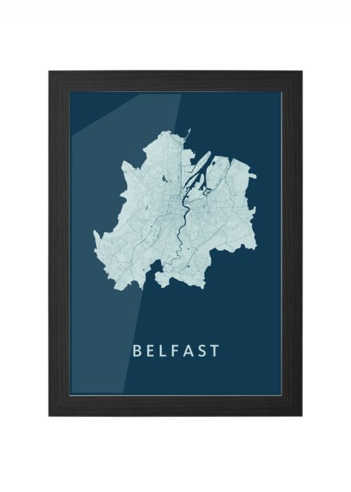 Belfast Feldgrau Ingelijst in Zwart lijst Kopen | Kunst in Kaart