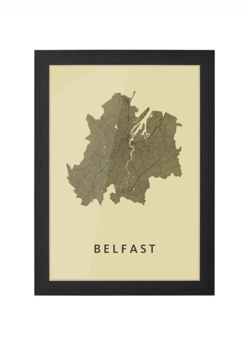 Belfast GoldenRod Ingelijst in Zwart lijst Kopen | Kunst in Kaart