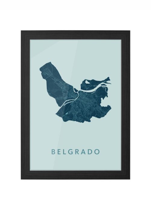 Belgrado Mint Ingelijst in Zwart lijst Kopen | Kunst in Kaart