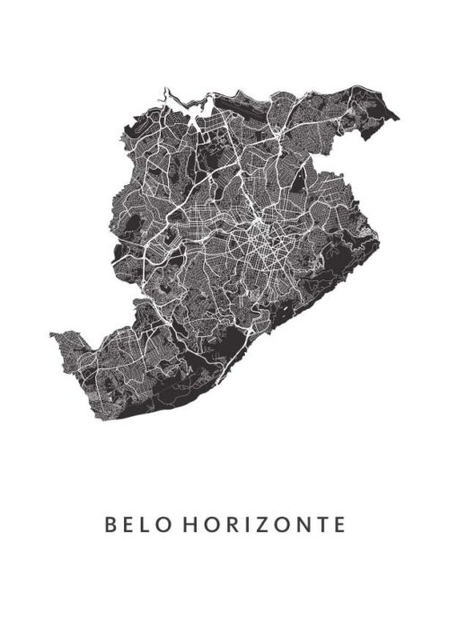 Belo Horizonte Stadskaart Poster Kopen