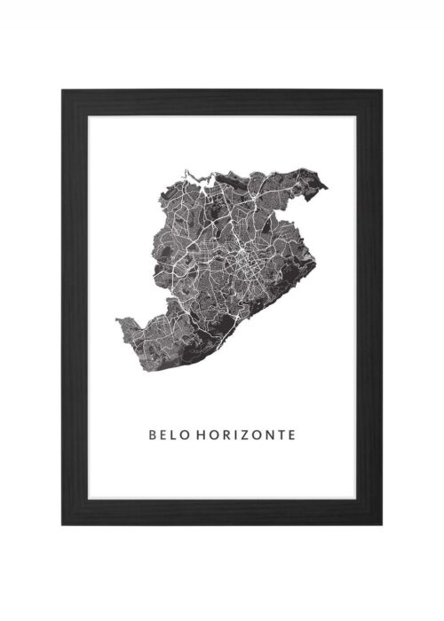Belo Horizonte Ingelijst in Zwart lijst Kopen | Kunst in Kaart