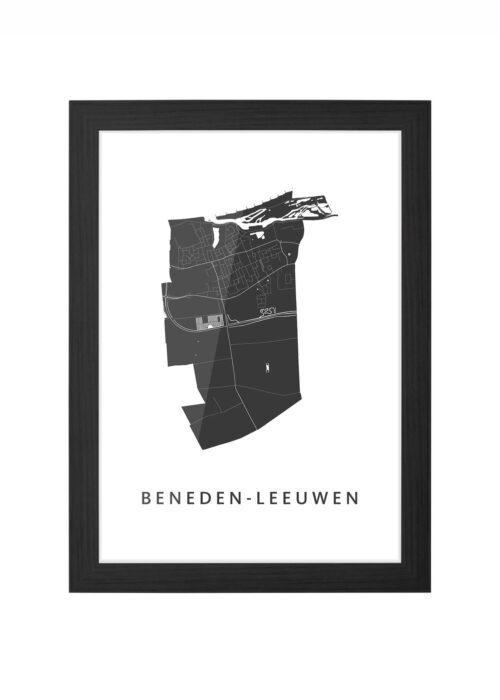Beneden-Leeuwen Ingelijst in Zwart lijst Kopen | Kunst in Kaart