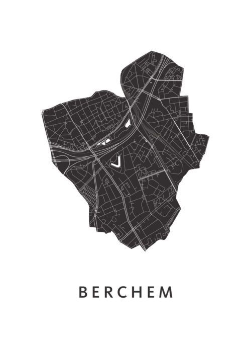 Berchem Stadskaart Poster Kopen