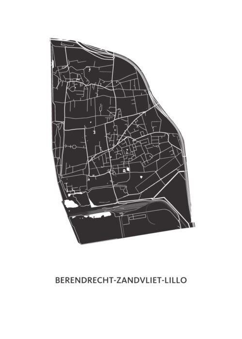 Berendrecht-Zandvliet-Lillo district Regiokaart Poster