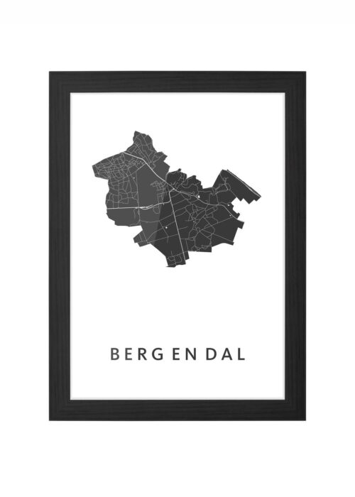 Berg en Dal White Ingelijst in Zwart lijst Kopen | Kunst in Kaart