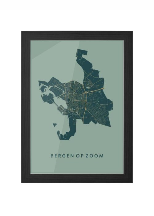Bergen op Zoom Amazon Ingelijst in Zwart lijst Kopen | Kunst in Kaart