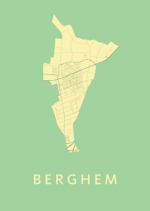 Berghem Spring Stadskaart Poster Kopen