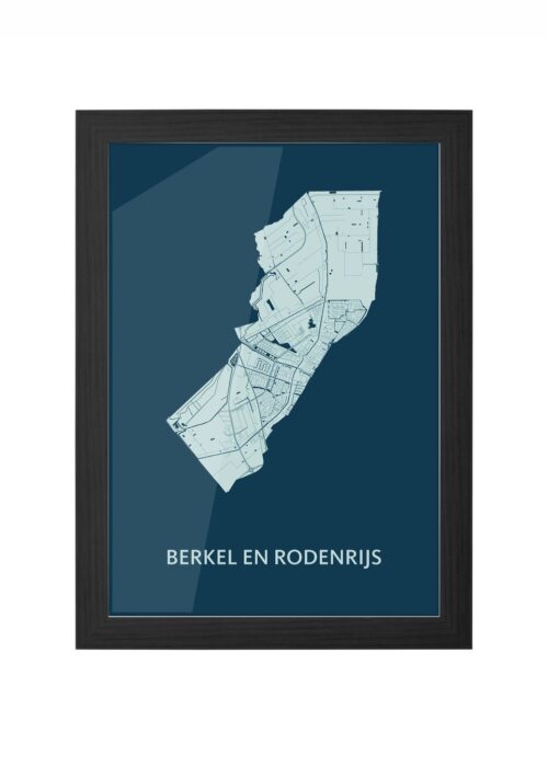 Berkel en Rodenrijs Feldgrau Ingelijst in Zwart lijst Kopen | Kunst in Kaart