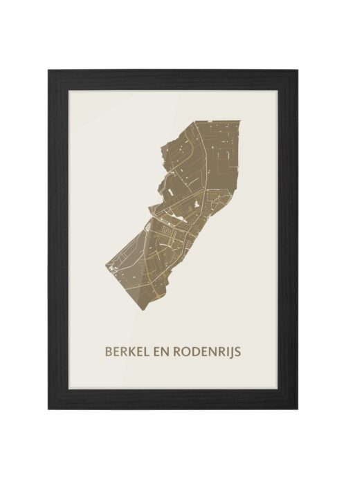 Berkel en Rodenrijs Gold Ingelijst in Zwart lijst Kopen | Kunst in Kaart