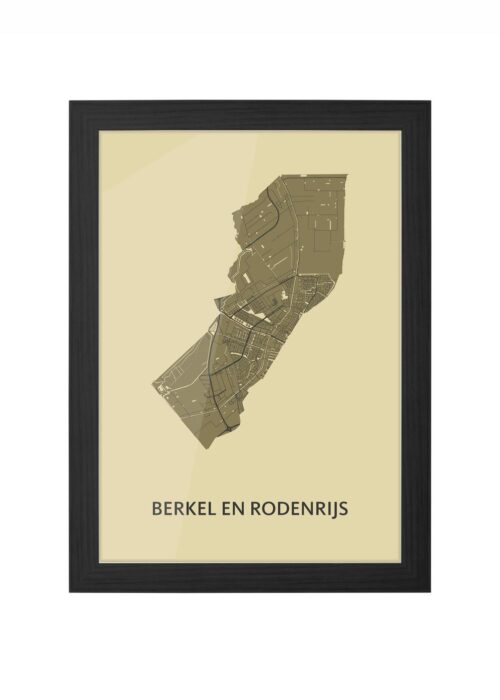 Berkel en Rodenrijs GoldenRod Ingelijst in Zwart lijst Kopen | Kunst in Kaart