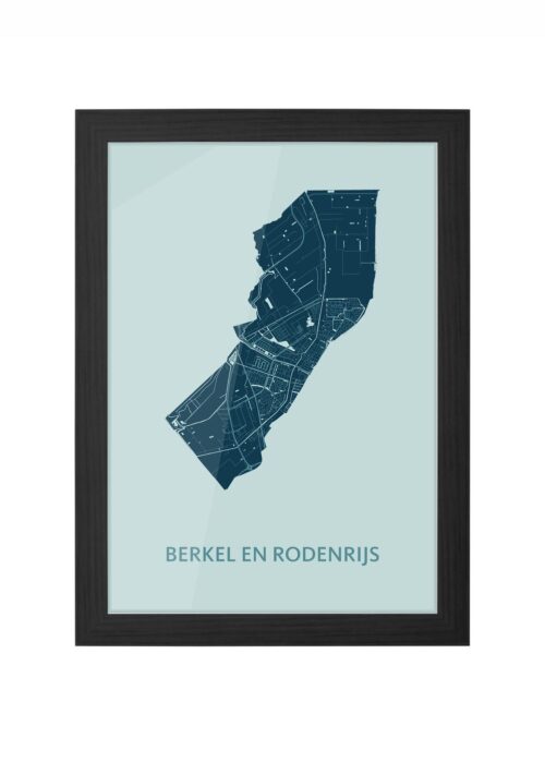 Berkel en Rodenrijs Mint Ingelijst in Zwart lijst Kopen | Kunst in Kaart