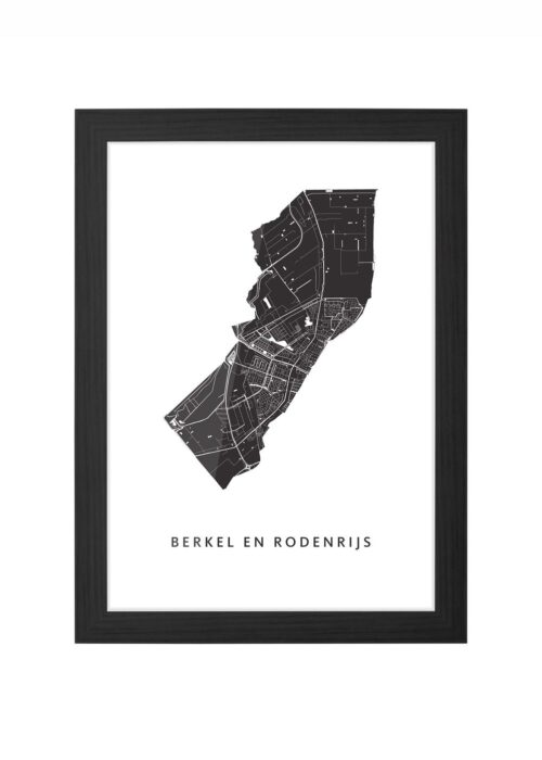 Berkel en Rodenrijs White Ingelijst in Zwart lijst Kopen | Kunst in Kaart