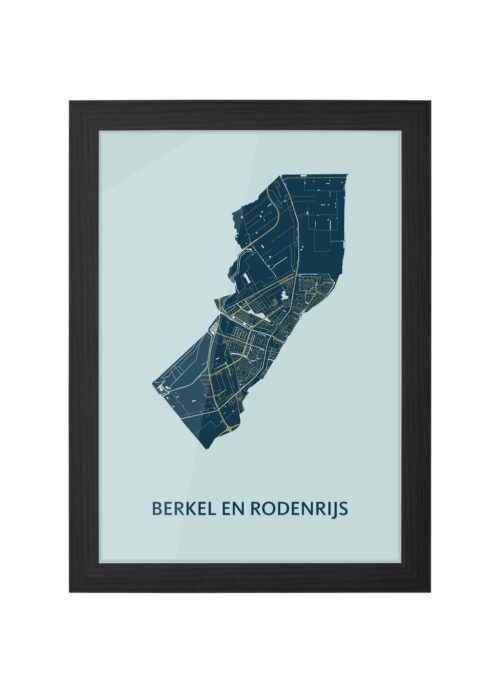 Berkel en Rodenrijs Prussian Ingelijst in Zwart lijst Kopen | Kunst in Kaart