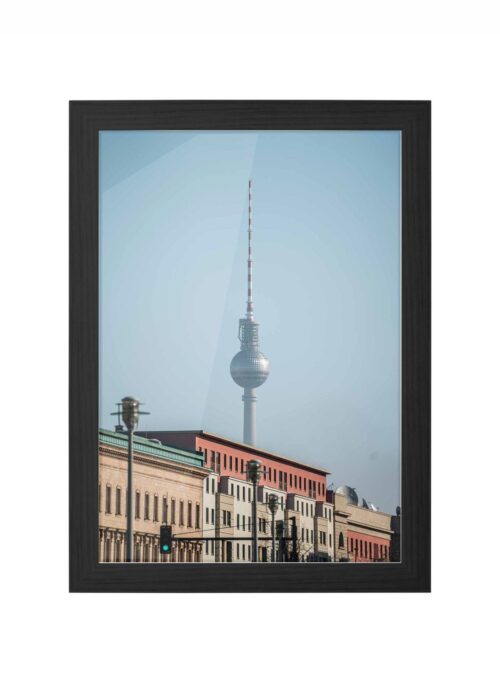 fernsehturm fotografie poster ingelijst in zwarte lijst