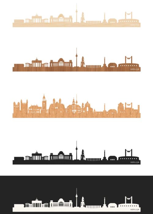 Houten Skyline van Berlijn