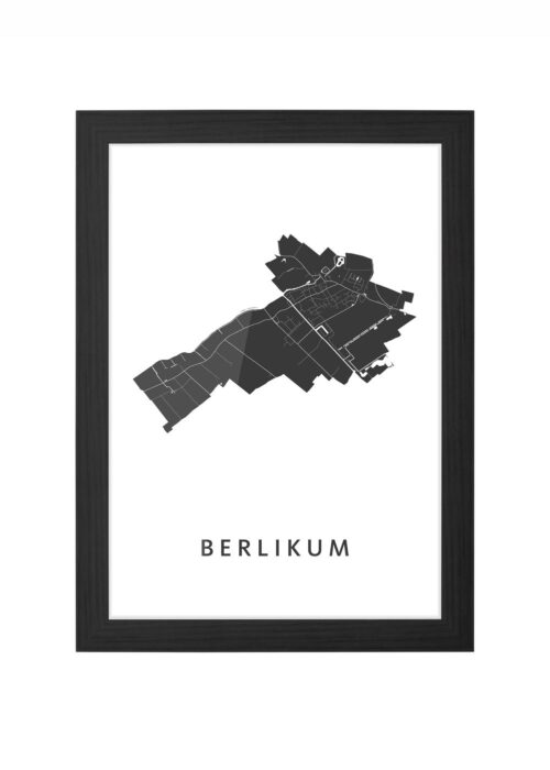 Berlikum Ingelijst in Zwart lijst Kopen | Kunst in Kaart