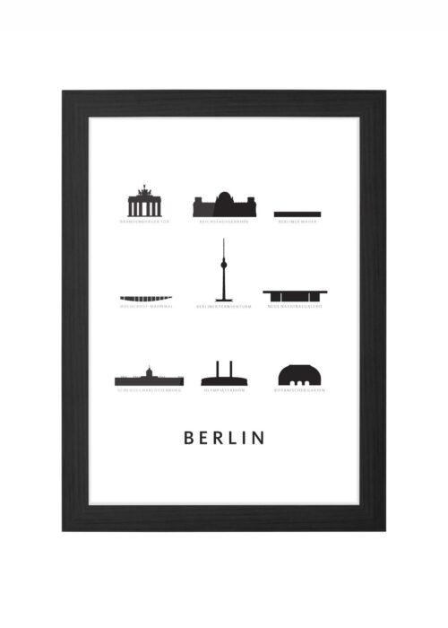 Berlin - Architectuur Print ingelijst in zwarte lijst