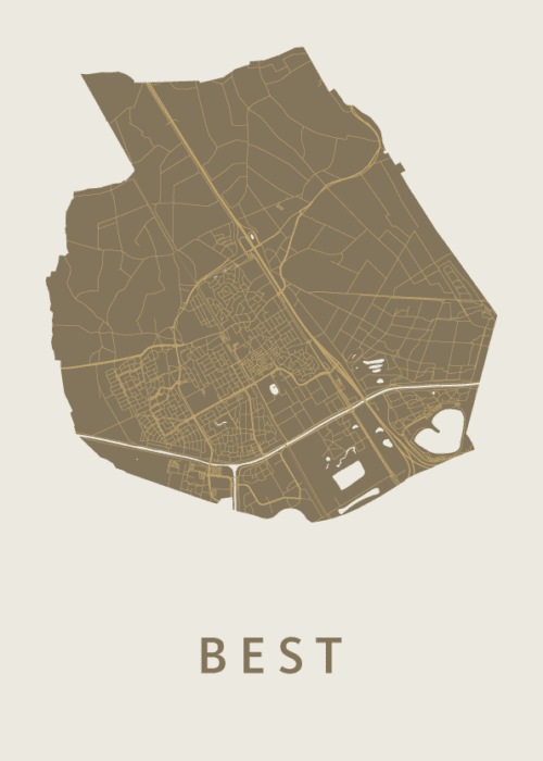Best Gold Stadskaart Poster Kopen