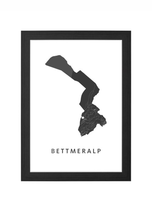 Bettmeralp Ingelijst in Zwart lijst Kopen | Kunst in Kaart