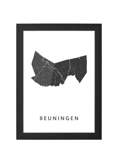 Beuningen (Overijssel) Ingelijst in Zwart lijst Kopen | Kunst in Kaart