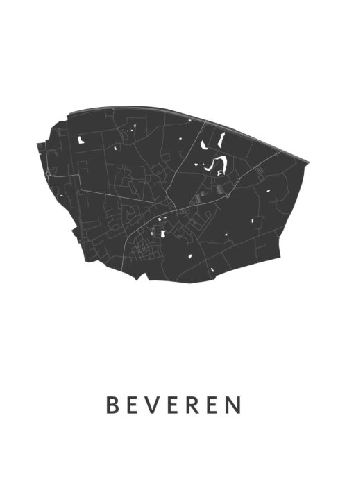 Beveren (Roeselare) Stadskaart Poster Kopen