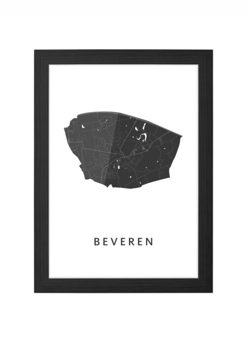Beveren (Roeselare) Ingelijst in Zwart lijst Kopen | Kunst in Kaart