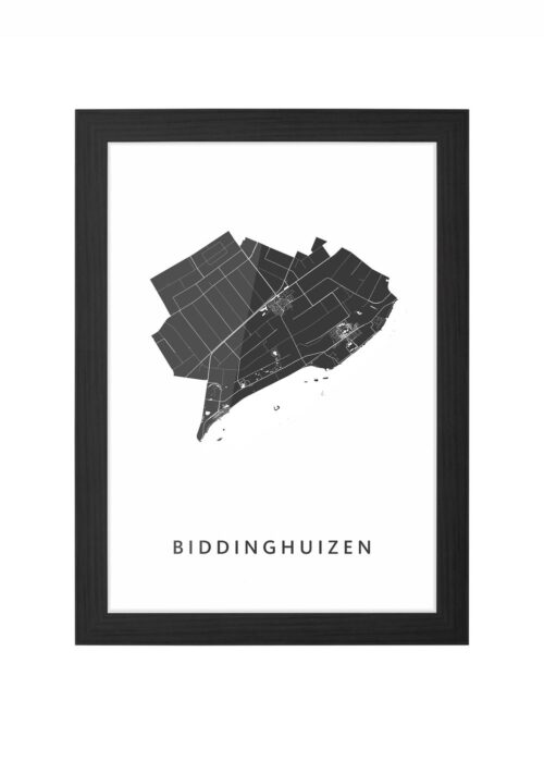 Biddinghuizen Ingelijst in Zwart lijst Kopen | Kunst in Kaart