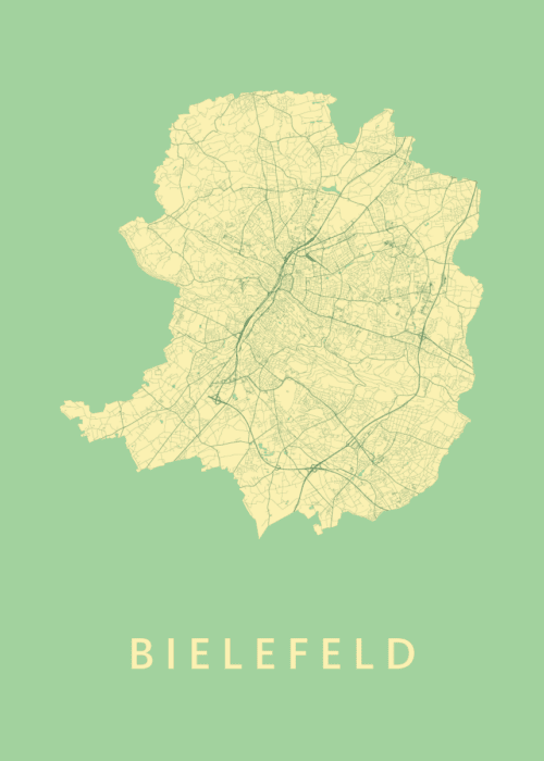 Bielefeld Spring Stadskaart Poster Kopen