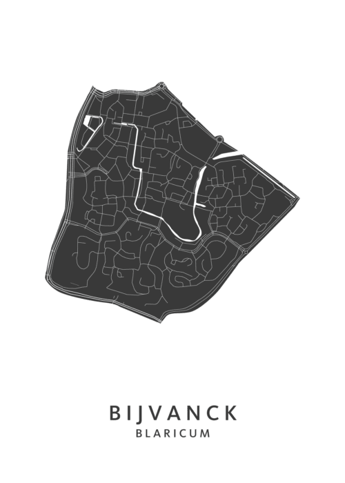 Bijvanck (Blaricum) wijkkaart Regiokaart Poster