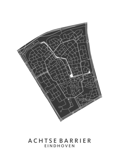 Achtse Barrier wijkkaart - Eindhoven poster