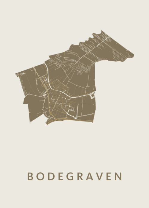Bodegraven Gold Stadskaart Poster Kopen