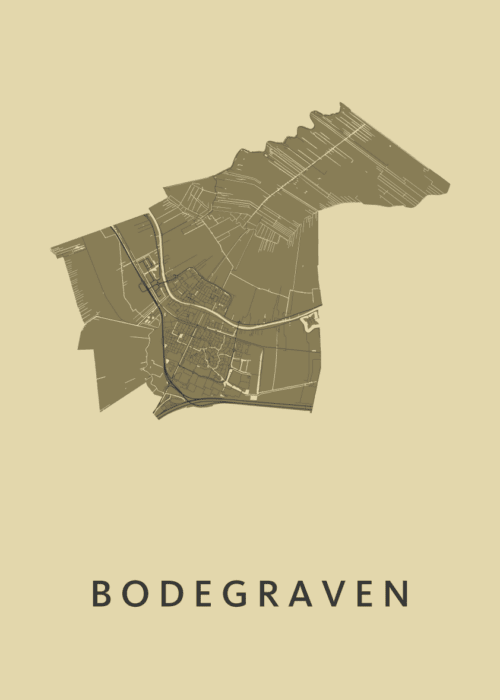 Bodegraven GoldenRod Stadskaart Poster Kopen