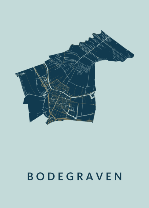 Bodegraven Prussian Stadskaart Poster Kopen