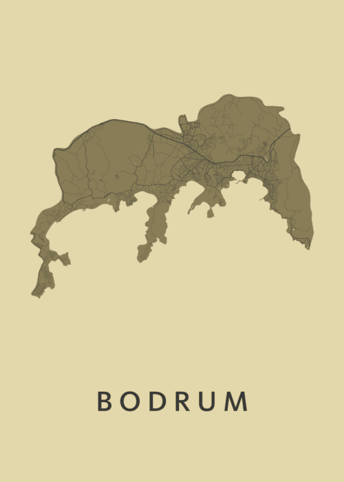 Bodrum GoldenRod Stadskaart Poster Kopen