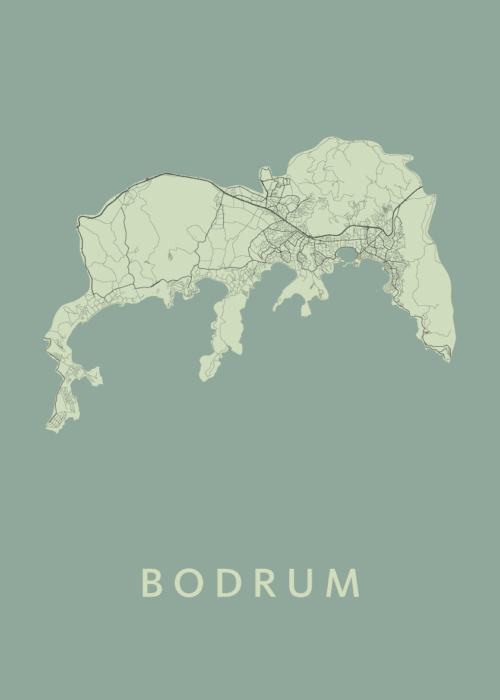 Bodrum Olive Stadskaart Poster Kopen