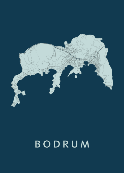 Bodrum Navy Stadskaart Poster Kopen