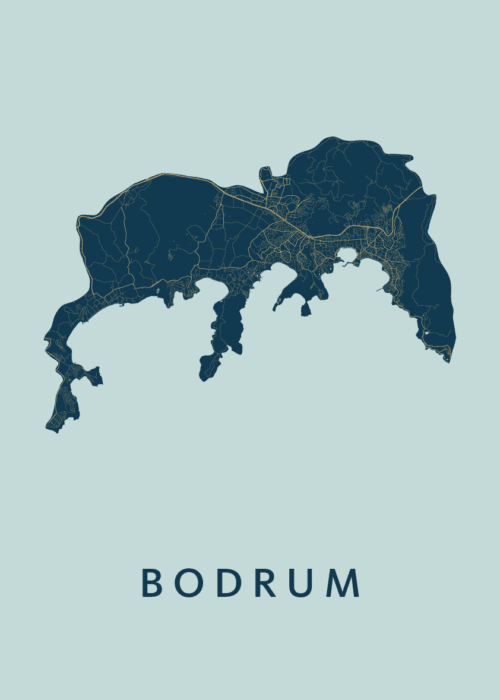 Bodrum Prussian Stadskaart Poster Kopen