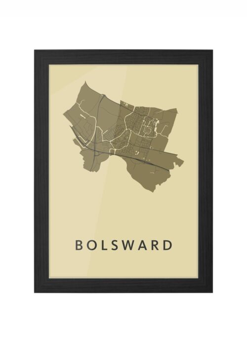Bolsward GoldenRod Ingelijst in Zwart lijst Kopen | Kunst in Kaart