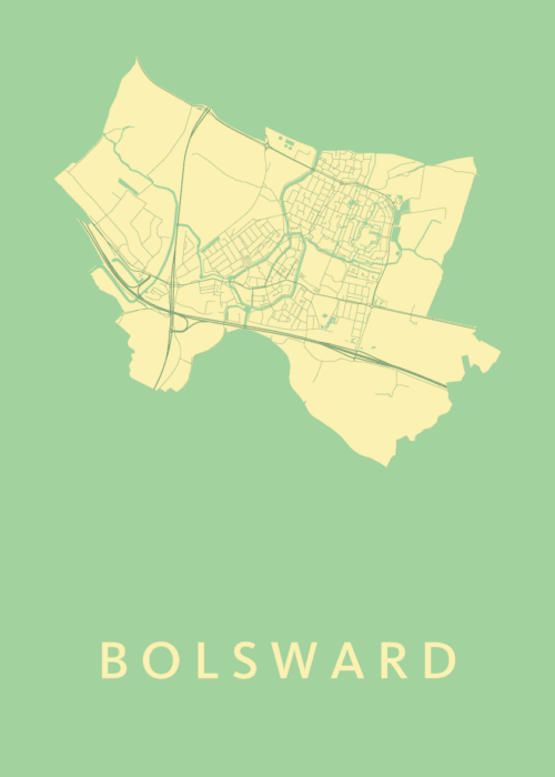 Bolsward Spring Stadskaart Poster Kopen