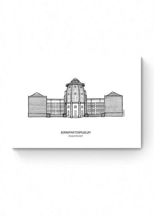 Bonnefantenmuseum Maastricht LijntekeningPoster