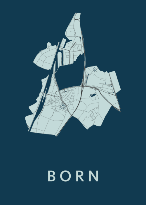 Born Navy Stadskaart Poster Kopen