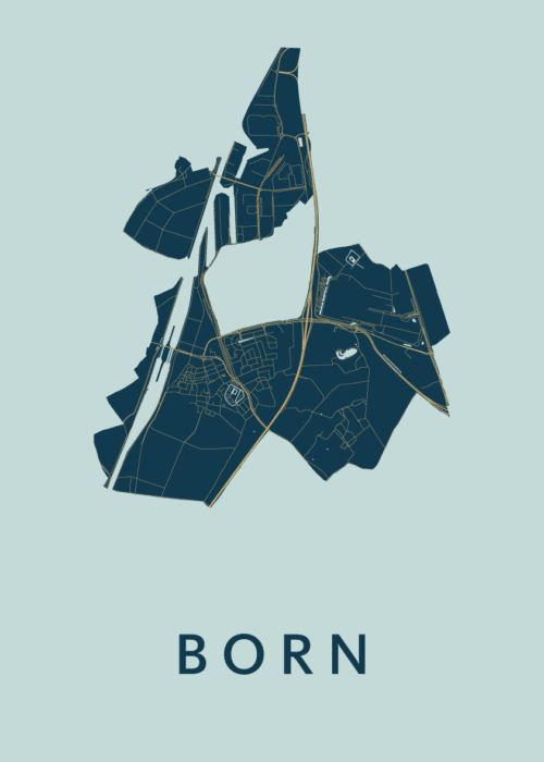 Born Prussian Stadskaart Poster Kopen
