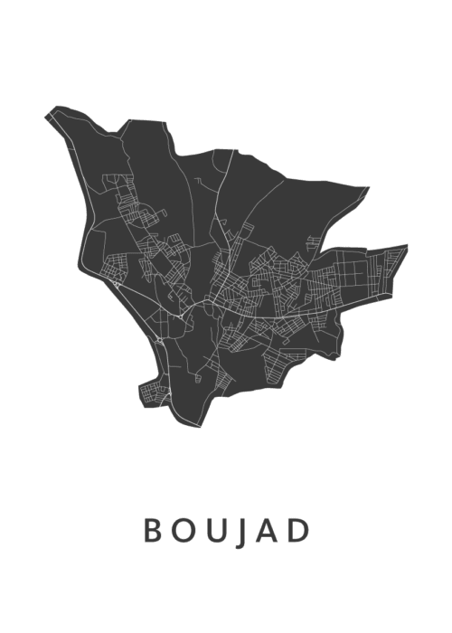 Boujad Stadskaart Poster Kopen