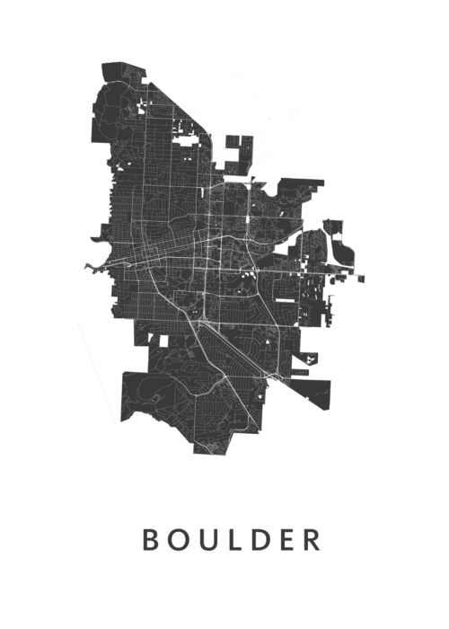 Boulder Stadskaart Poster Kopen