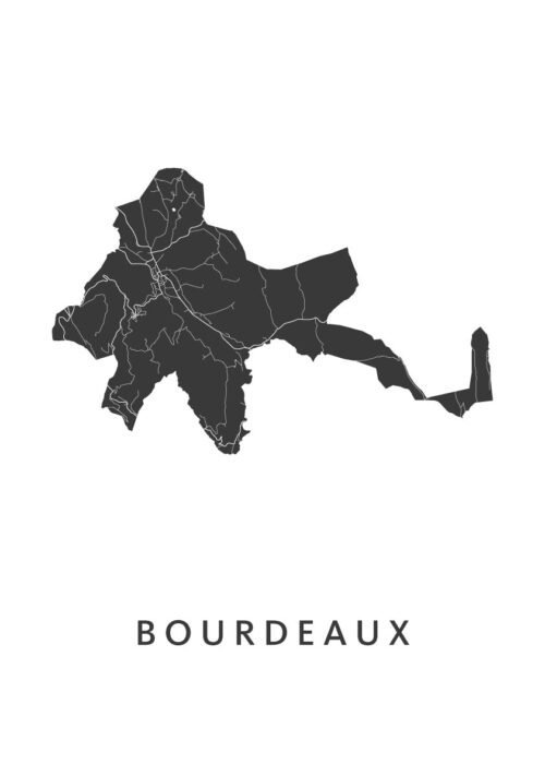 Bourdeaux Stadskaart Poster Kopen
