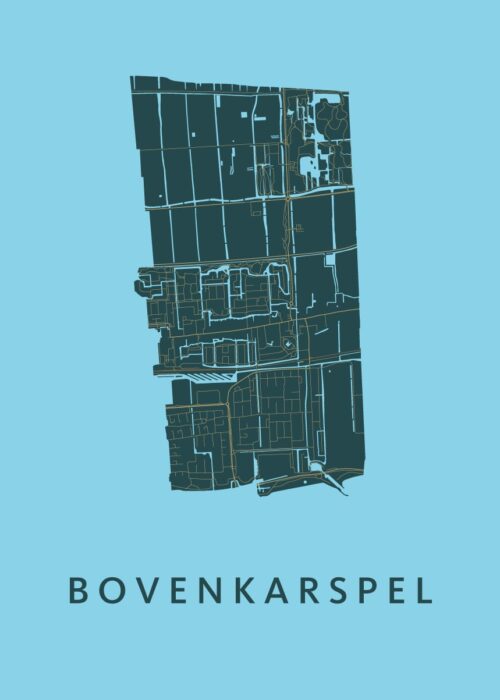 Bovenkarspel Azure Stadskaart Poster Kopen